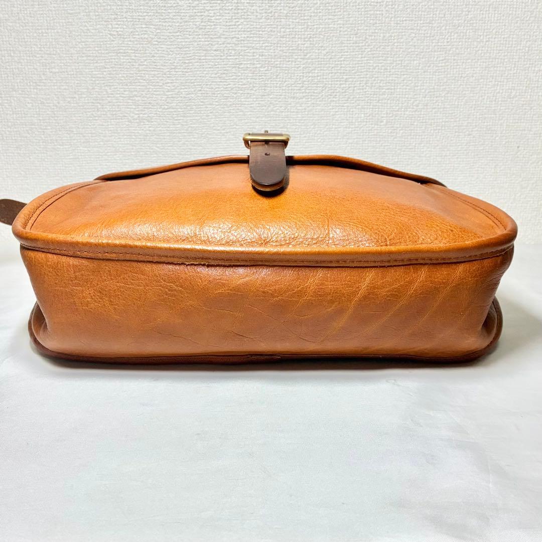 【人気】　スロウ　ルボーノ　ショルダーバッグ　栃木レザー　ヌメ革　キャメル