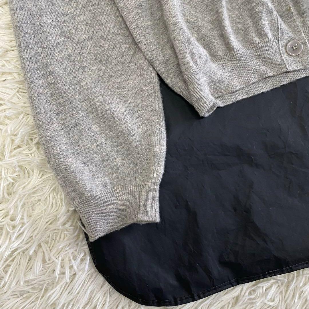 【美品✨】メゾンマルジェラ 4 エルボーパッチ 長袖 Vネック カーディガン M