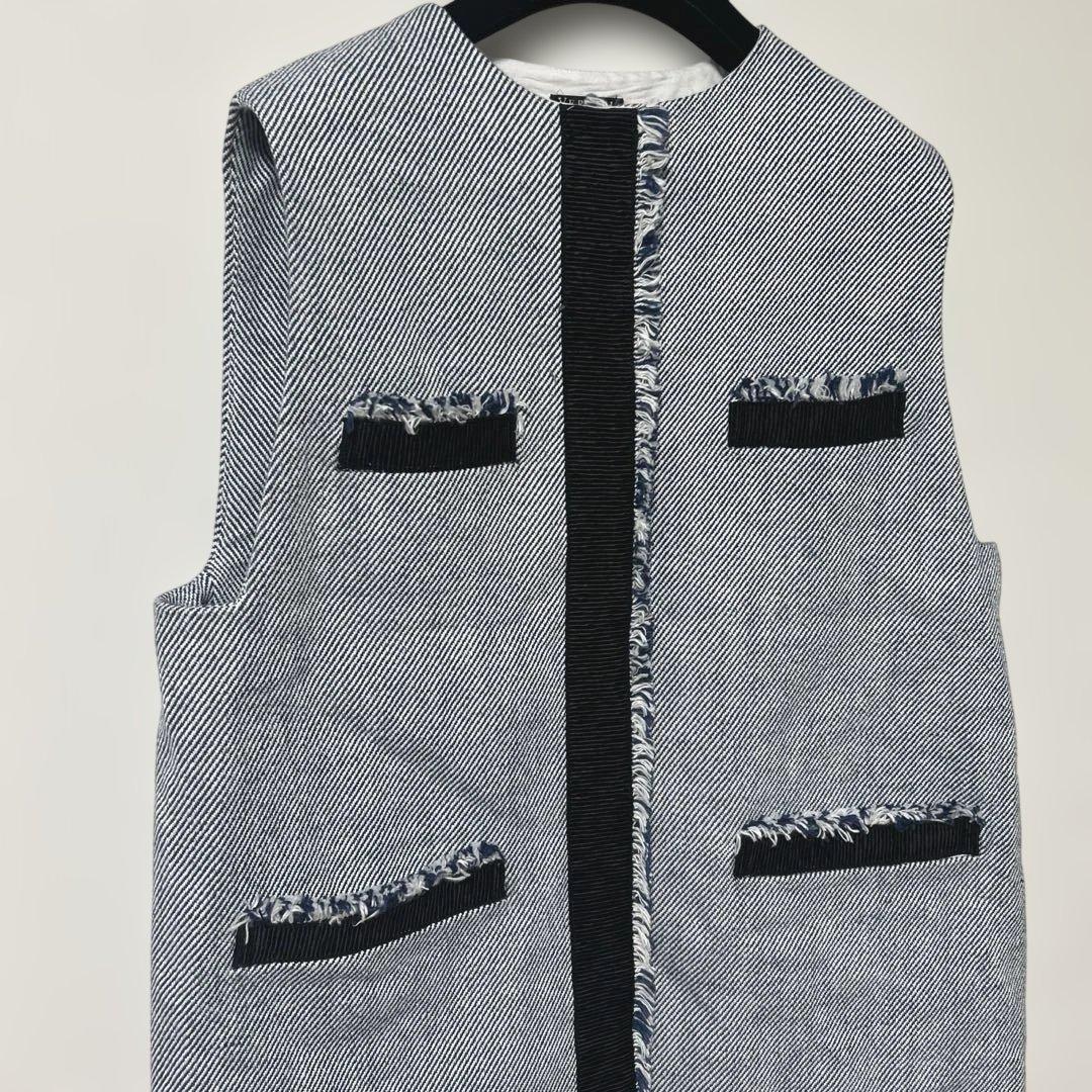 VERMEIL par iena フランス綾ツイードジレ