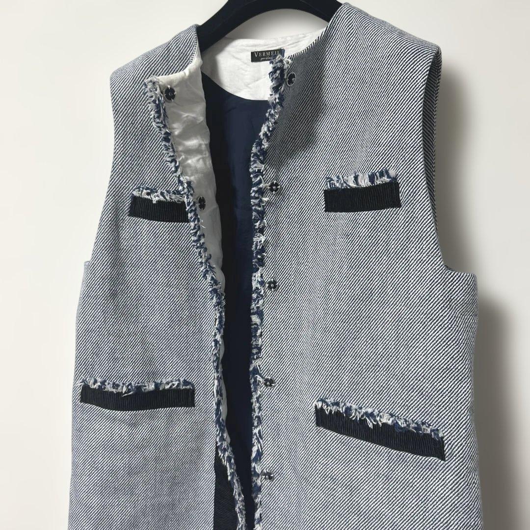 VERMEIL par iena フランス綾ツイードジレ