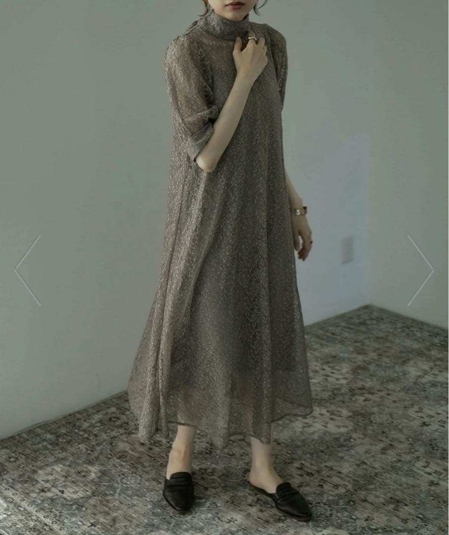 etoll バックリボンワンピース インナー付き