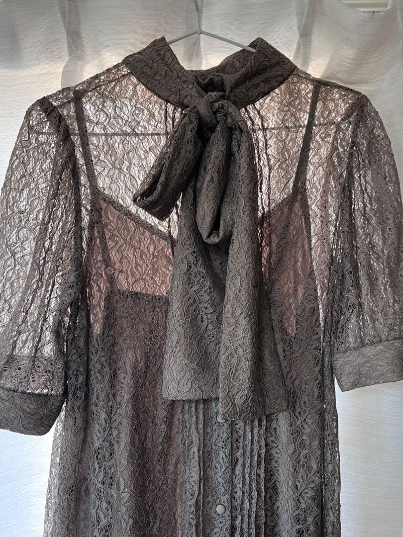 etoll バックリボンワンピース インナー付き