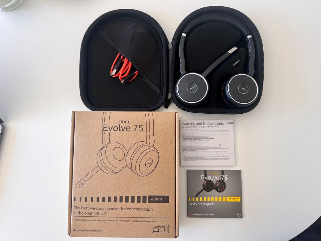 Jabra Evolve 75 ワイヤレスヘッドホン美品綺麗