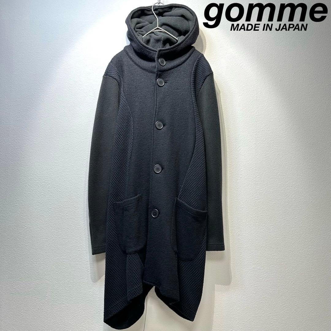 希少 美品 gomme ウール アシンメトリー ドッキング デザイン コートM