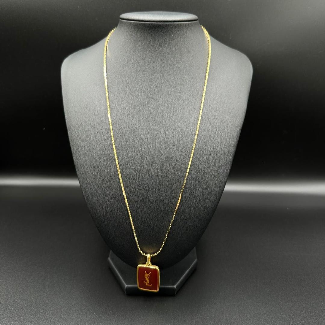 イヴサンローラン ネックレス ペンダント ゴールド ロゴ YSL r8121