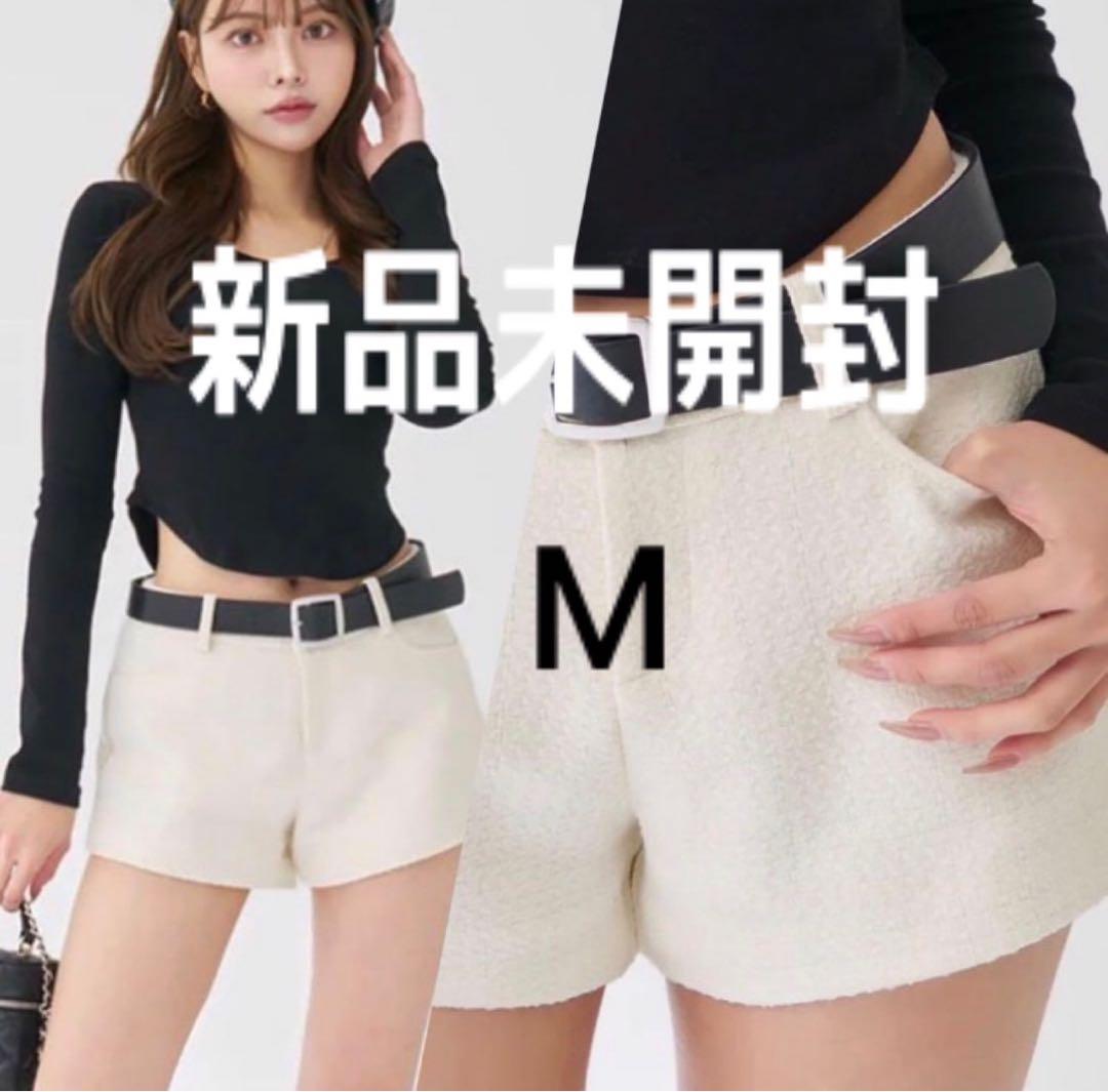 新品タグ付き　ボンディングツイードショートパンツ アイボリー M　darich