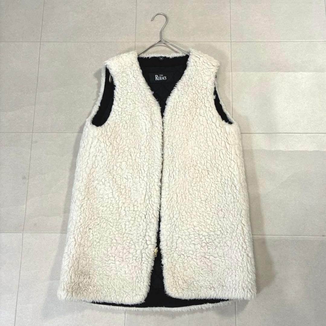 美品 近年 THE RERACS ショートモッズコート ボアライナー付 36 黒