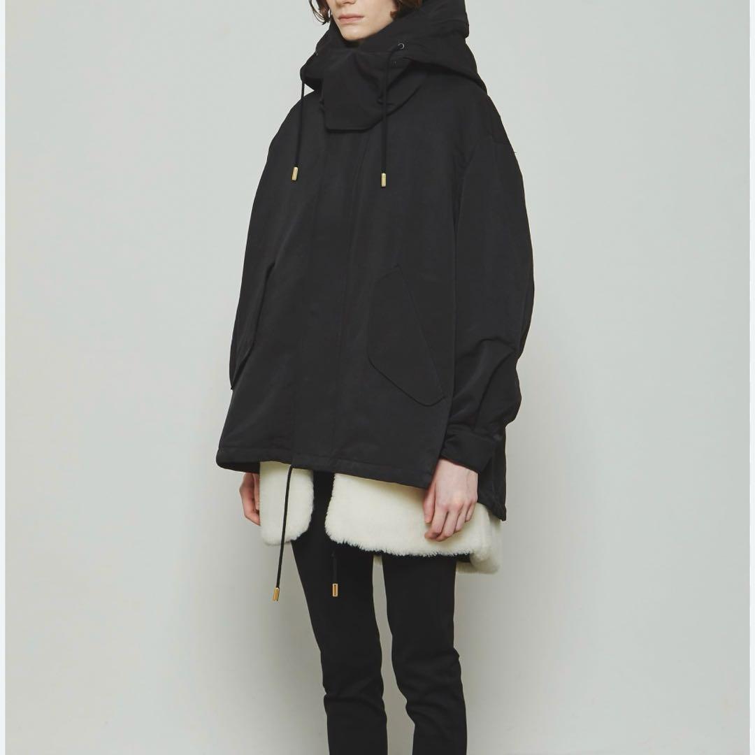 美品 近年 THE RERACS ショートモッズコート ボアライナー付 36 黒