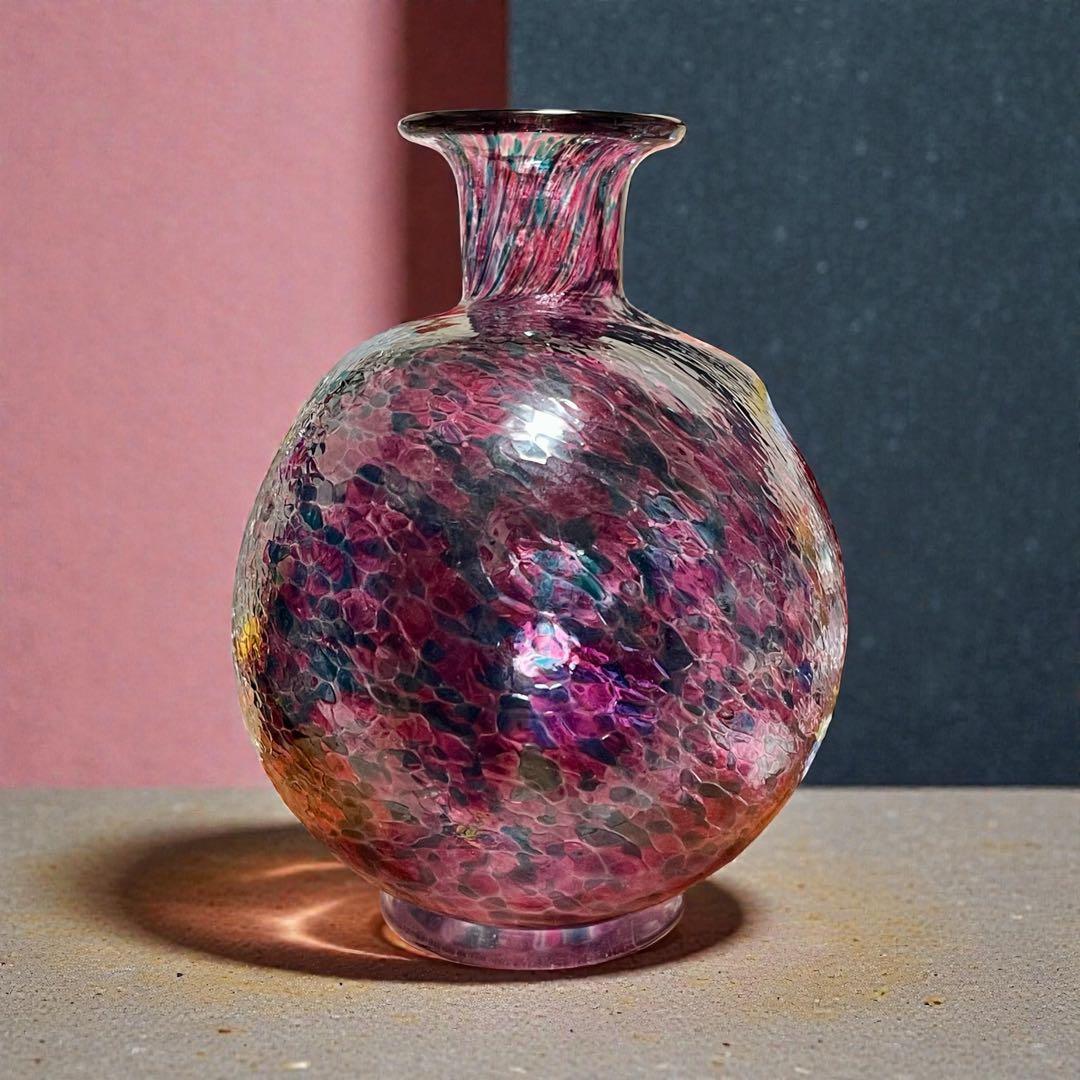 花瓶 ガラス製品 津軽びいどろ？