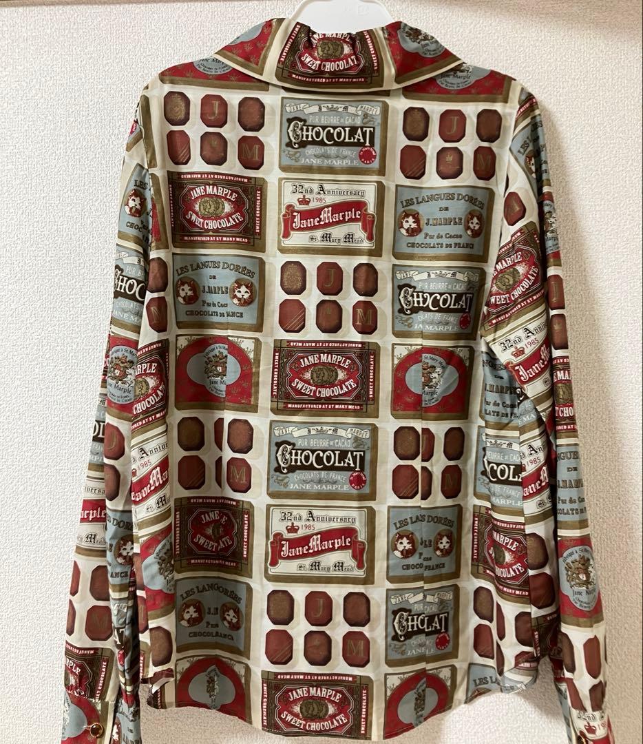 Jane Marple チョコレート 猫 長袖シャツ
