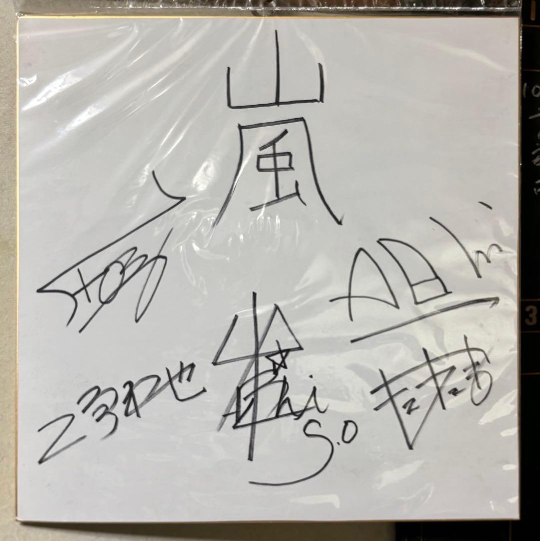 【超希少】嵐 メンバー全員 直筆サイン色紙 5人揃い プレミアムレア品