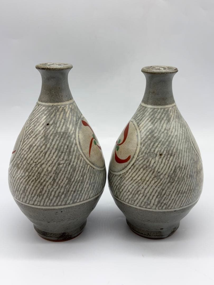 人間国宝 島岡達三作 酒器 徳利 ぐい吞み 共箱 -445-