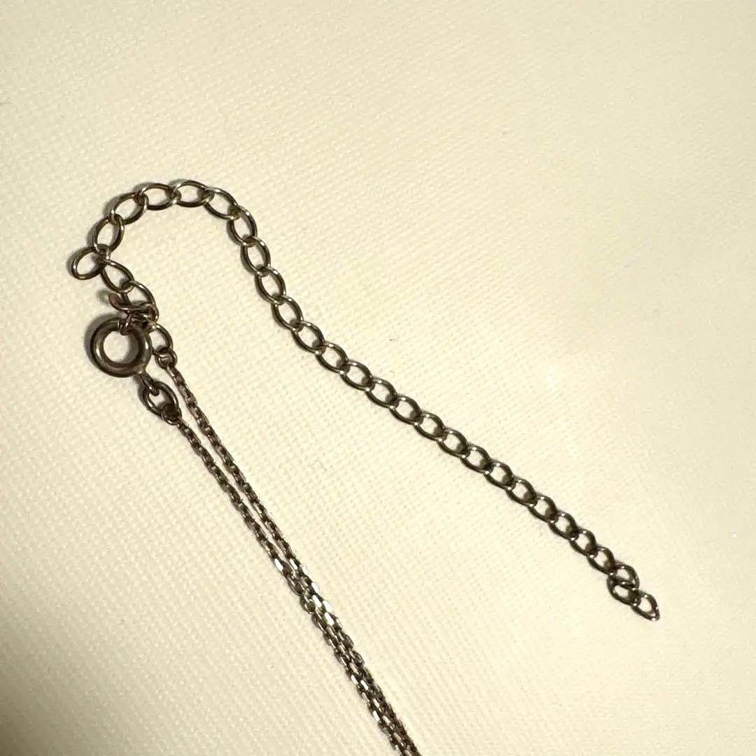 アガット　シルバーネックレス　k10