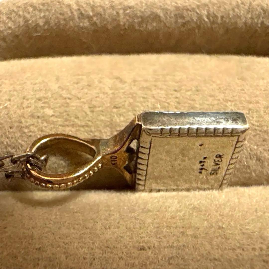 アガット　シルバーネックレス　k10