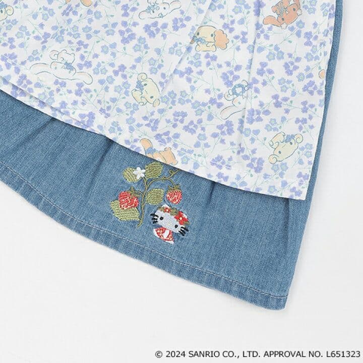 新品　エニィファム　リトルツインスターズ キキ　ララ 袖レースTシャツ　半袖