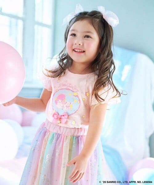 新品　エニィファム　リトルツインスターズ キキ　ララ 袖レースTシャツ　半袖