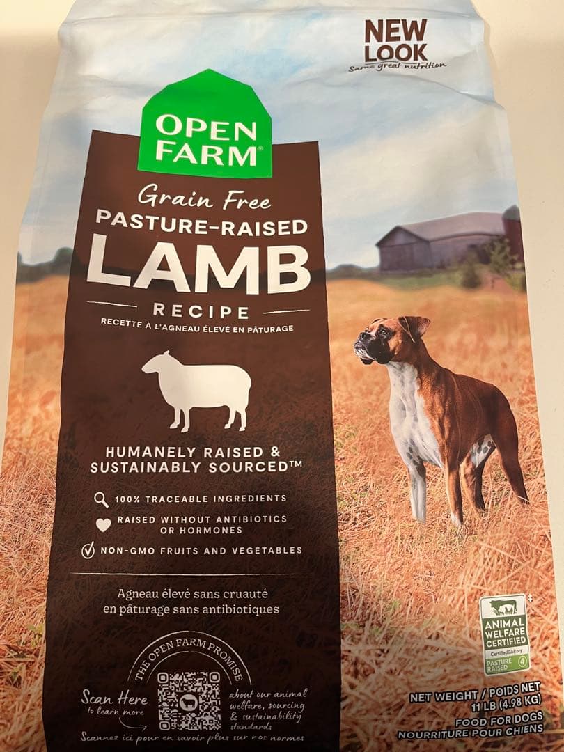 オープンファーム　ドッグフード　ラム　4.98kg