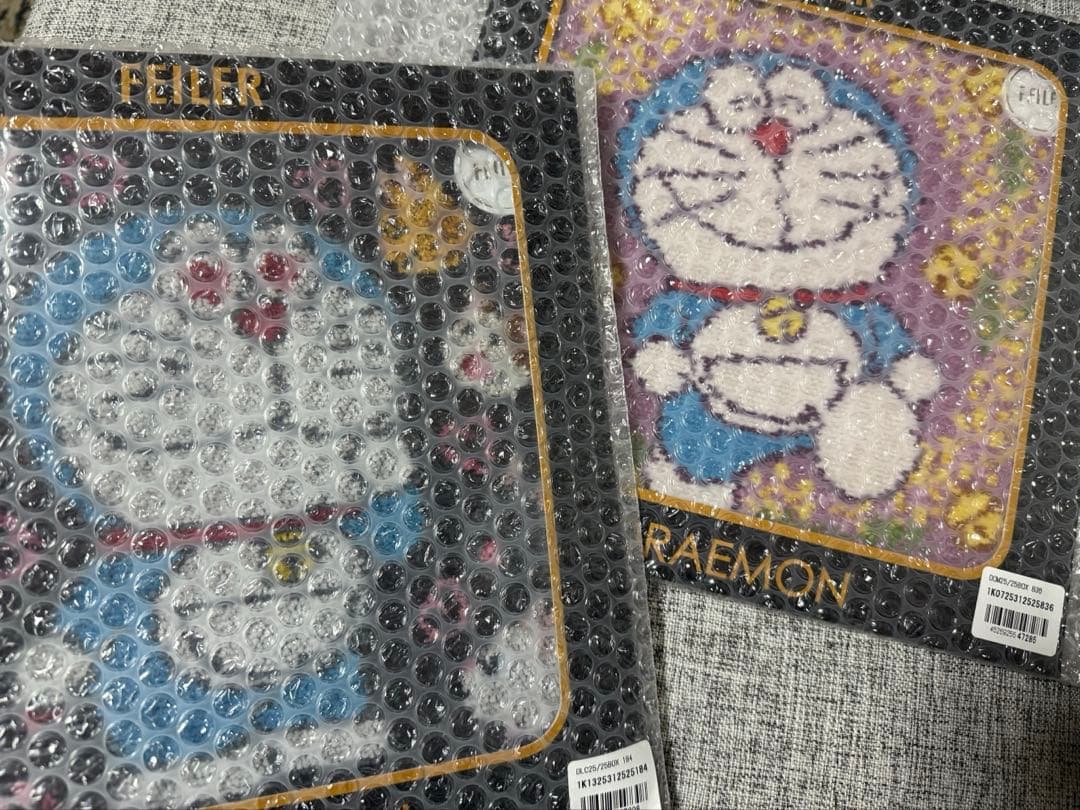 新品　フェイラー　ドラえもん　ハンカチ　ラブリーキャッツ　ミモザ　２枚セット
