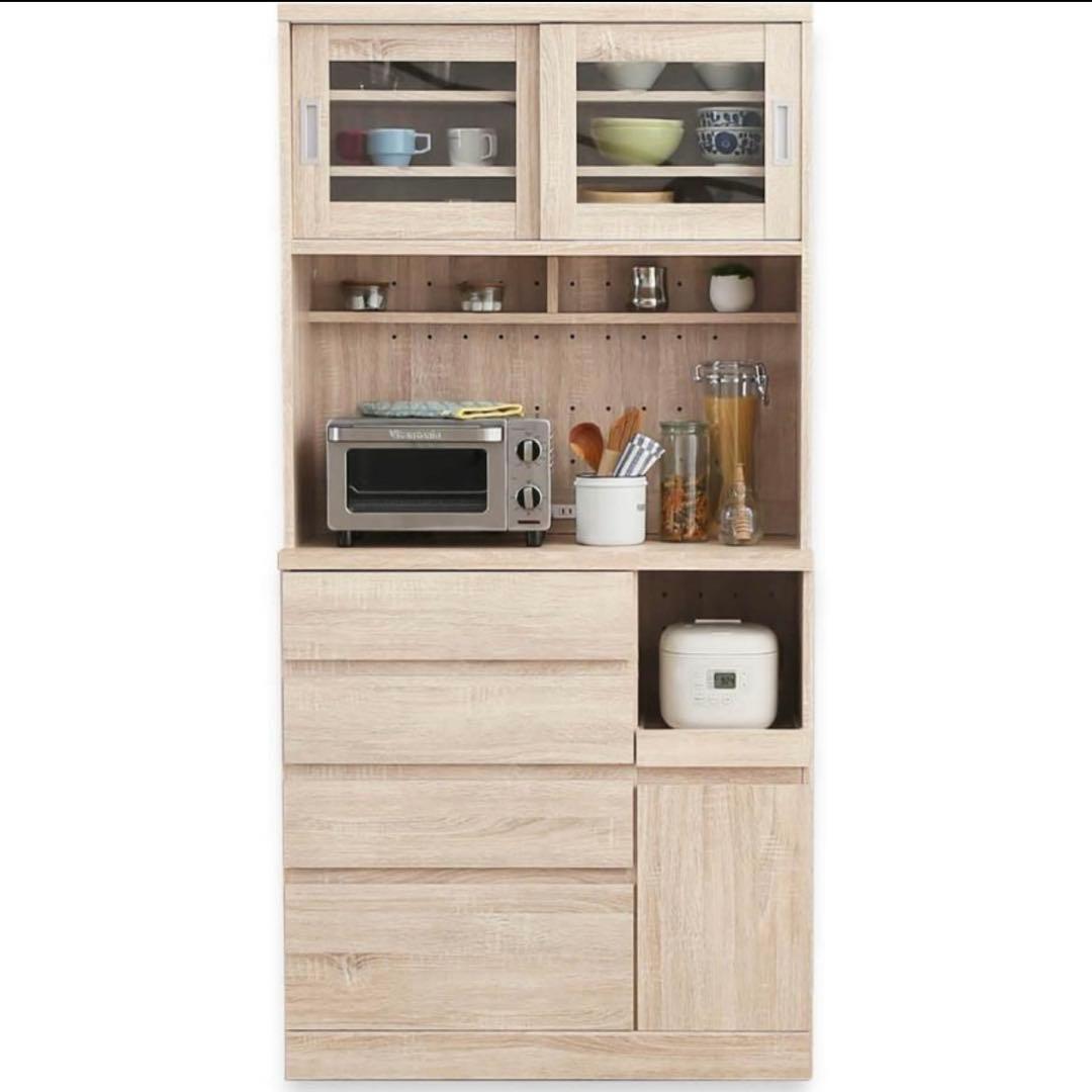 【美品】LOWYA 食器棚(送料込み、組み立て済)