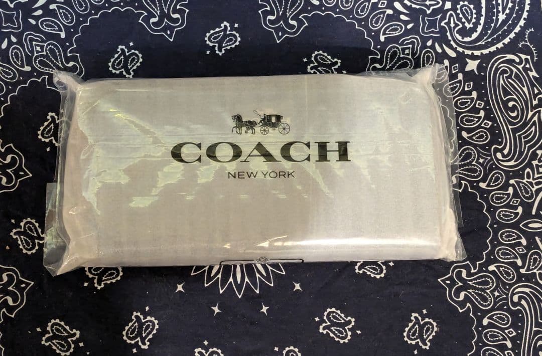 COACH/アウトレット 長財布(ブルー)