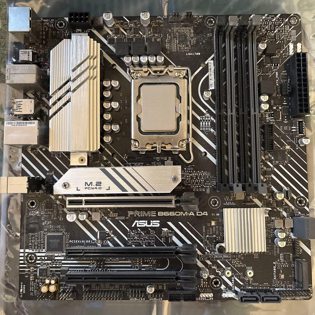 intel i7 12700kf ASUS B660M-A D4 セット