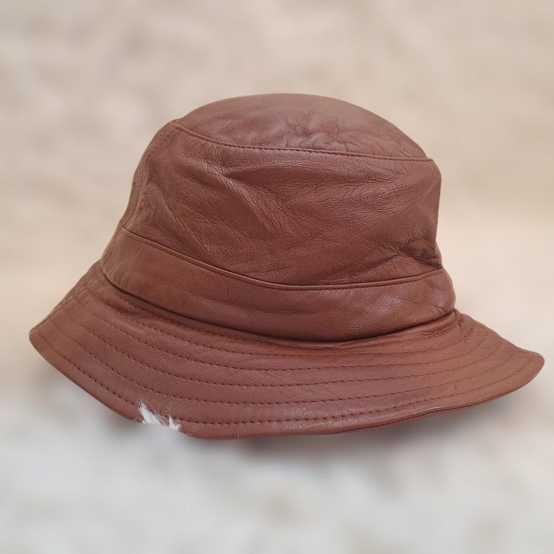 ⭐極美品ラージサイズ⭐Supreme ブラウンレザーバケットハット