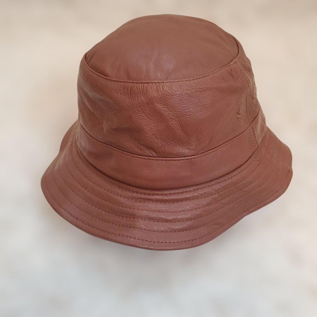 ⭐極美品ラージサイズ⭐Supreme ブラウンレザーバケットハット