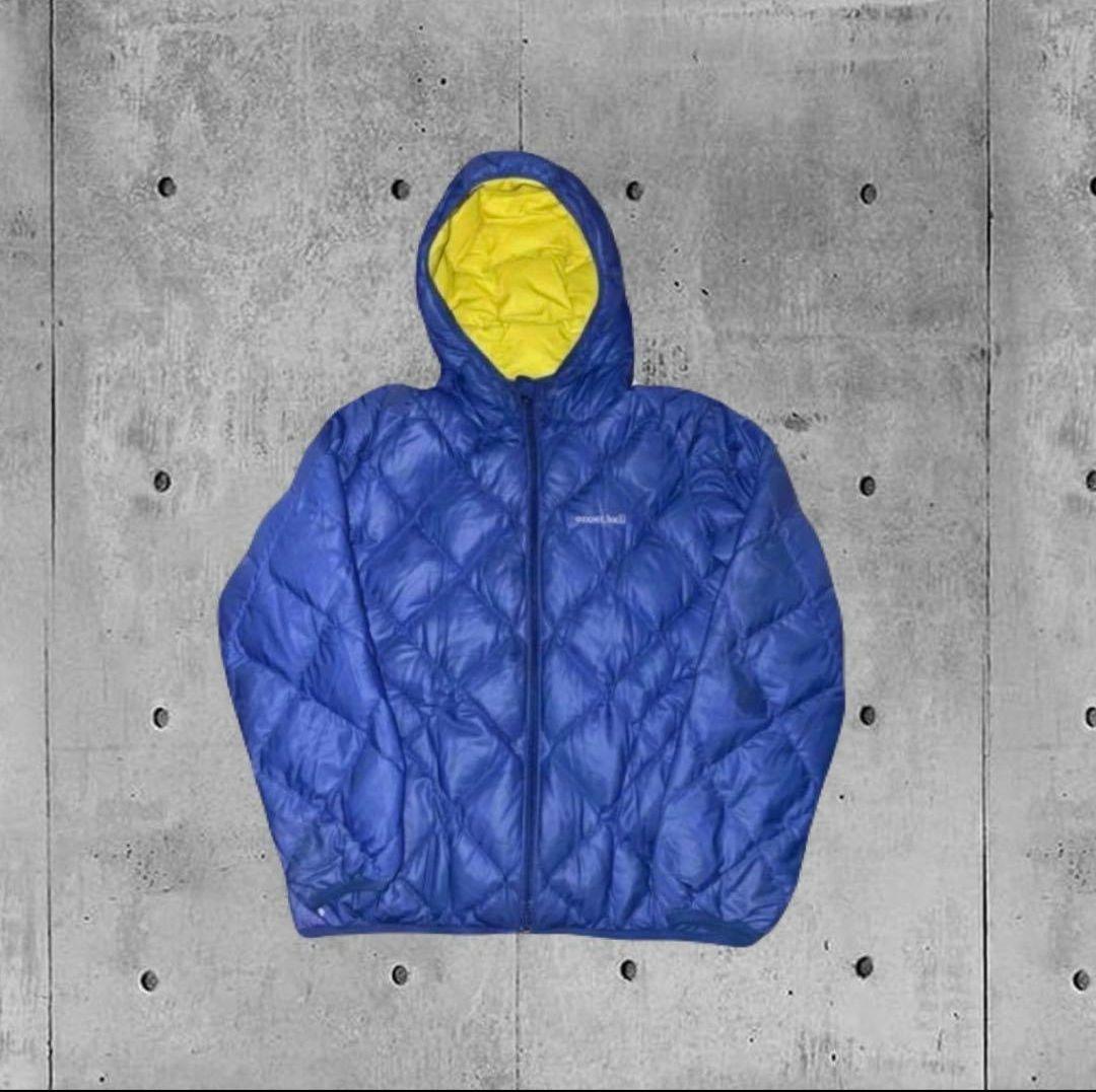 mont-bell リバーシブル ダウン ブルー/イエロー