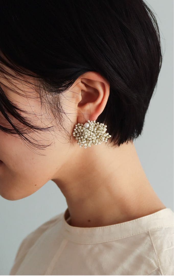 fua accessory 始まりの時 アイボリー M 片耳用ピアス