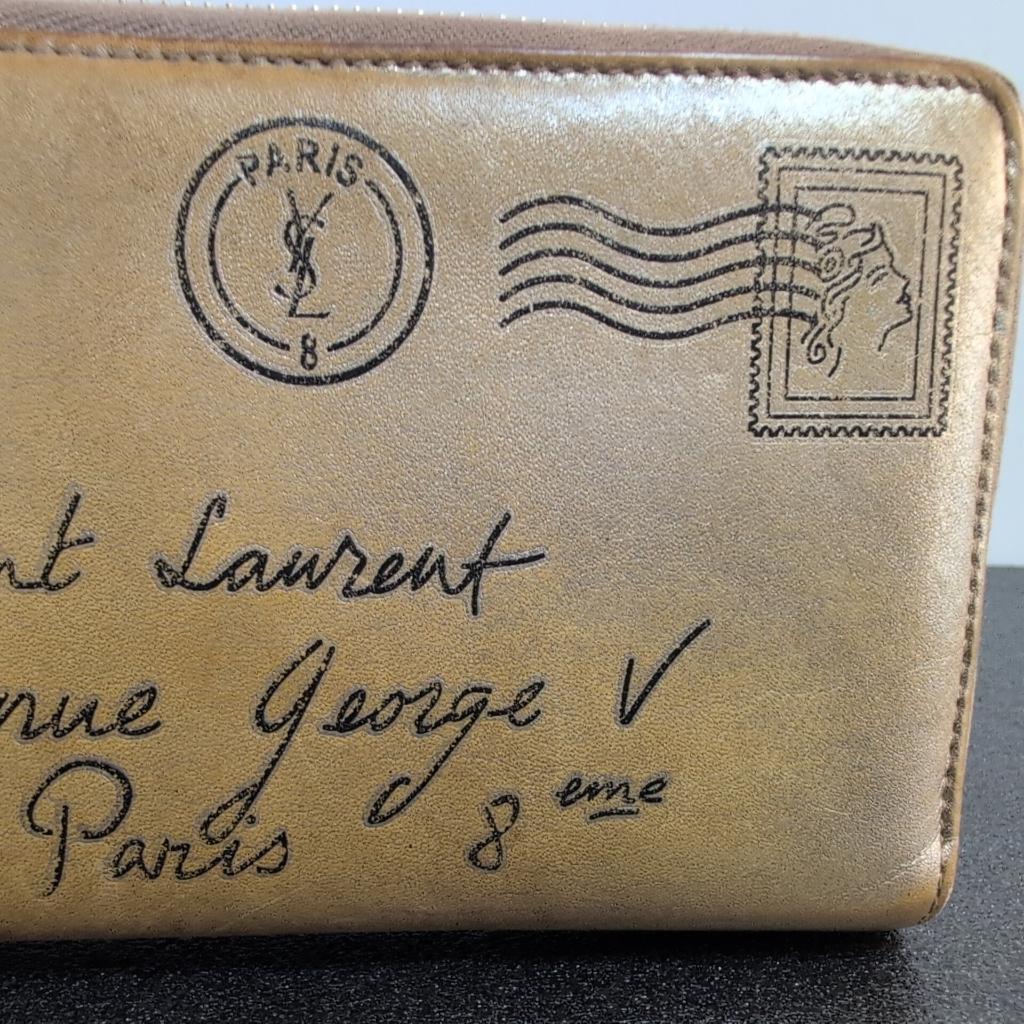 イヴサンローラン　長財布　Yメール　YSL ロゴ　カサンドラ ロゴ　財布　金色