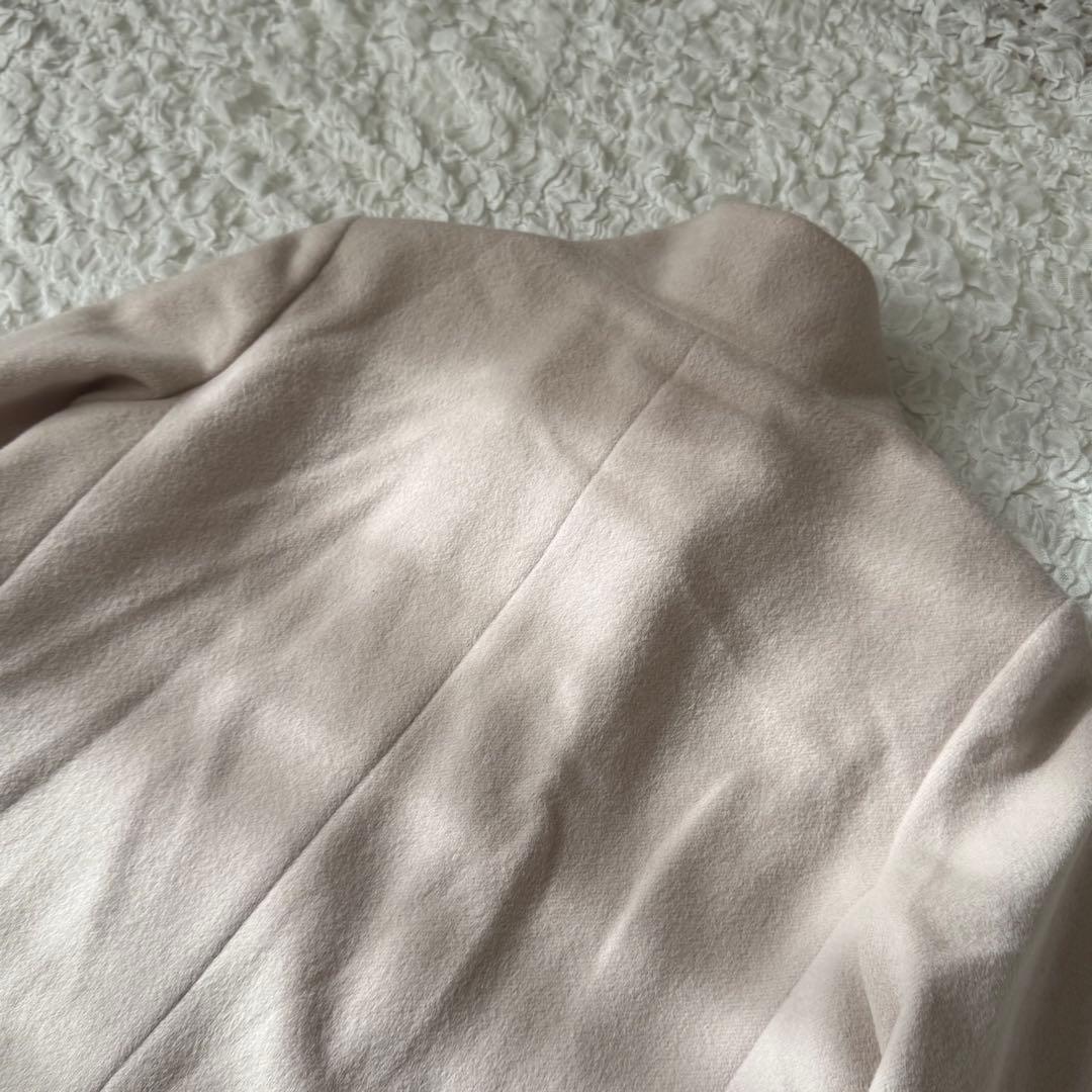 ANAYI アナイ アンゴラビーバー 袖フレアコート ピンク 38