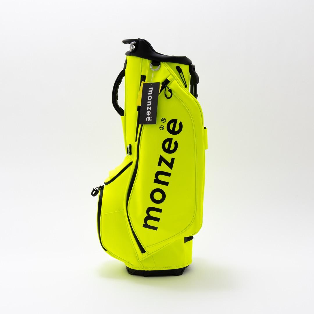 monzee モンジーキャディバッグ新品 初期傷あり　ネオンイエロー