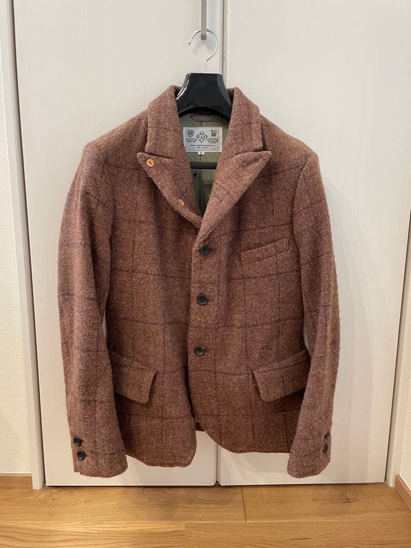 オールドマンズテーラー　ウインドペンチェック　ブレザー　（裏地　ファーマーズ）