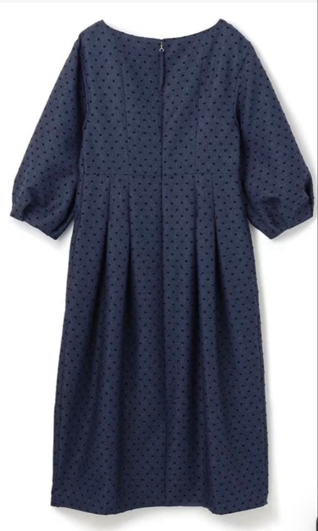 【週末セール】新品TOCCA トッカ　ネイビー ドット柄 バルーンスリーブ