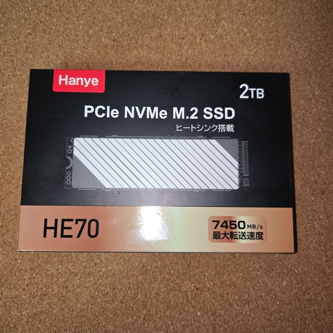 内蔵型SSD Hanye PCle NVMe M.2 SSD HE70 2TB