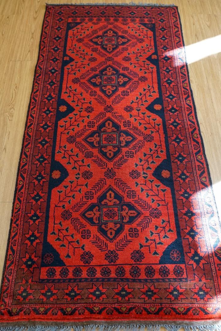 Halo 194×83cm 手織り絨毯 カールモハメディ ランナー