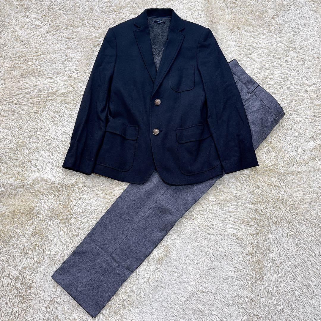 バーバリーロンドン　フォーマルスーツ　ベスト　３点セト　 男の子 卒業式　濃紺