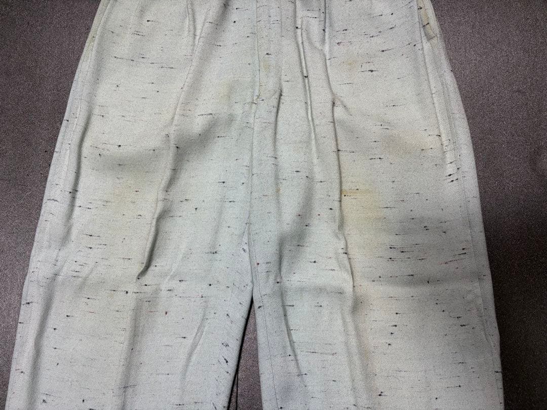 50s ミントグリーンスラックス ヴィンテージ ネップ カスリ 40s 60s