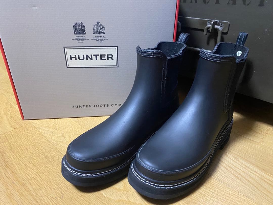 【美品】箱あり HUNTER レインブーツ