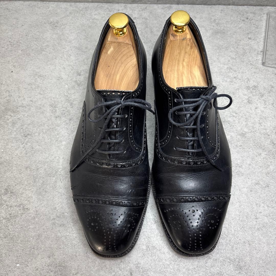 CROCKETT&JONES クロケットアンドジョーンズ セミブローグ 革靴 黒