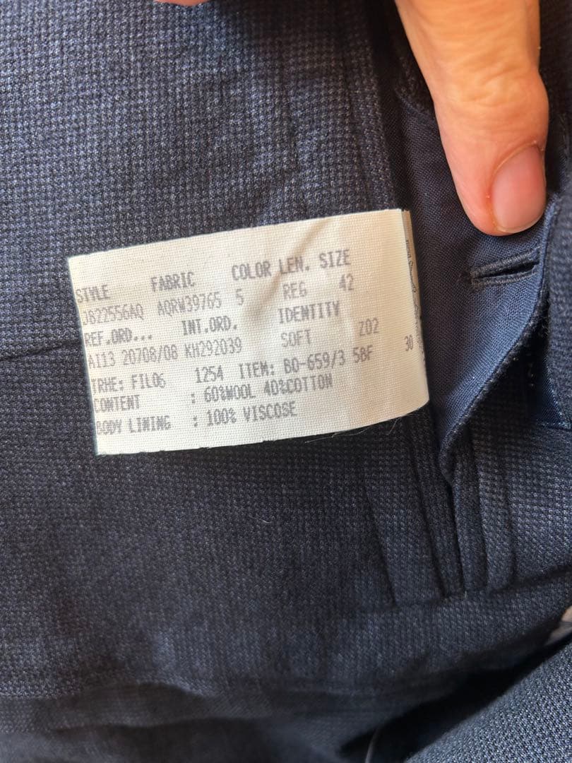 y*6様 【LARDINI】ネイビー ダブルブレスト テーラードジャケット 42