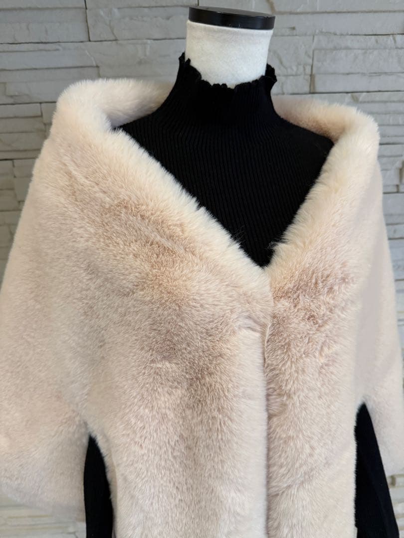 JENNE リッチボリュームファーケープ ファーポンチョ ケープコート