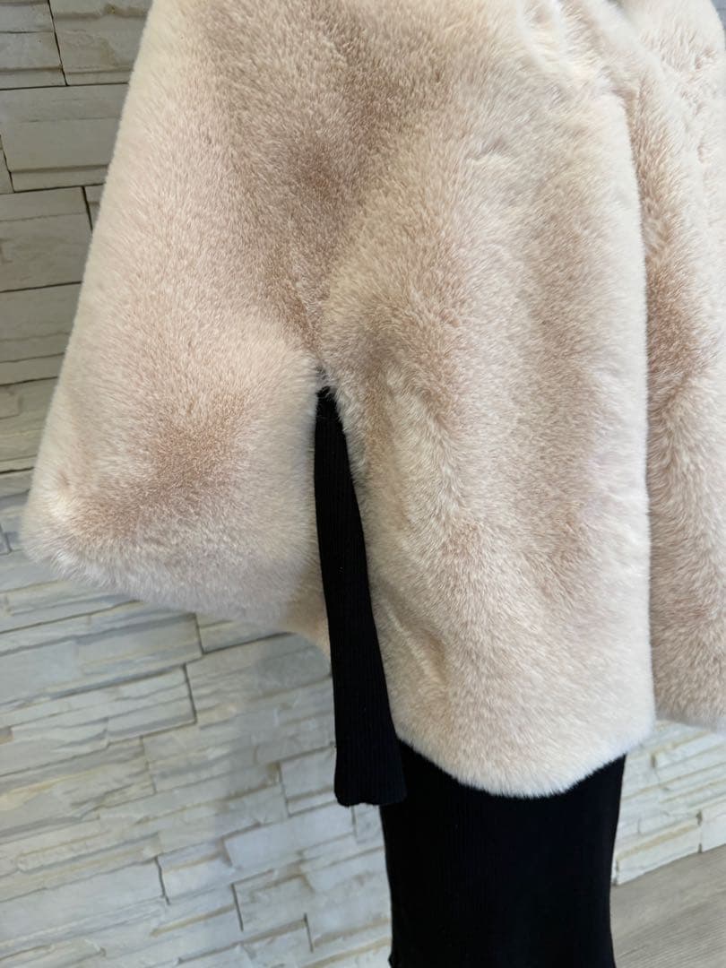 JENNE リッチボリュームファーケープ ファーポンチョ ケープコート