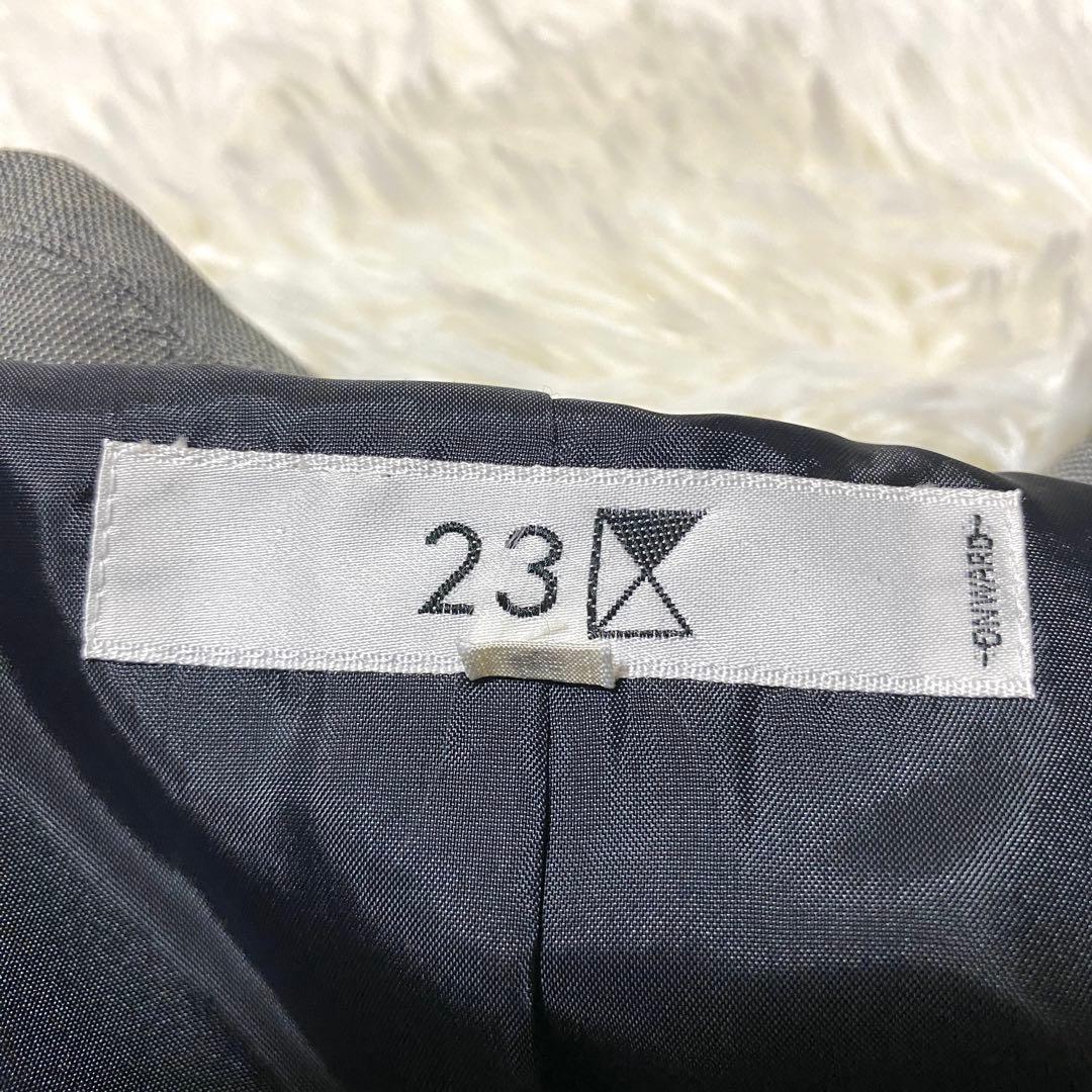 美品✨23区 セットアップ スーツ 大きいサイズ シルク グレー