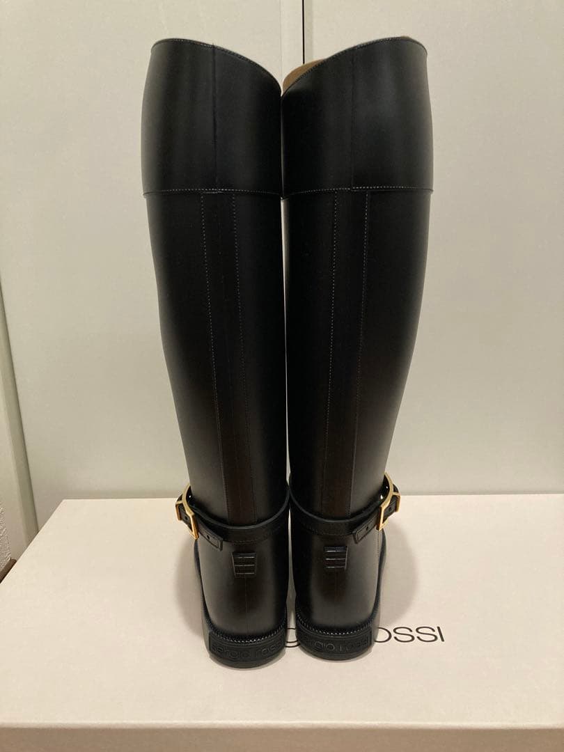 sergio rossi ブラック ロングブーツ