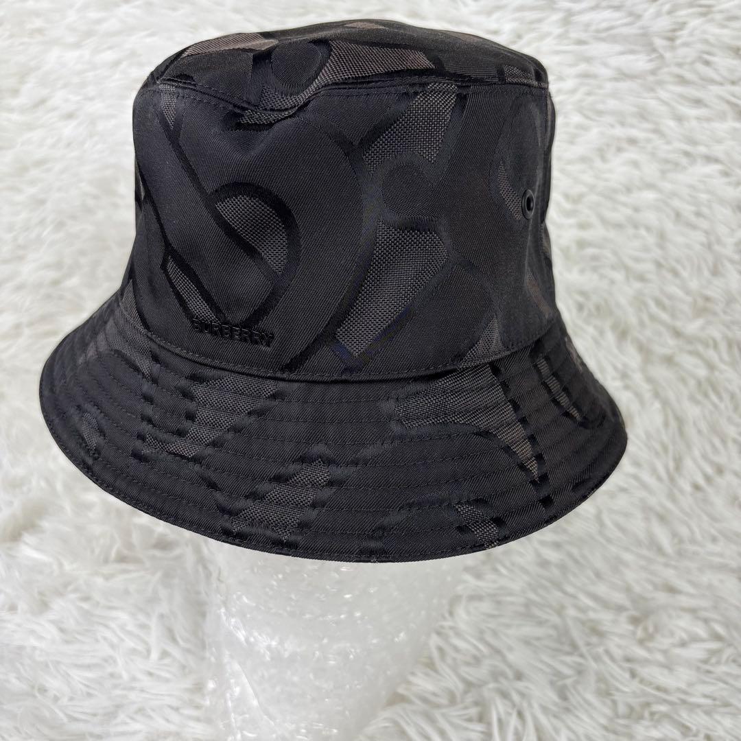 Burberry バーバリー TB柄 バケットハット ブラック Lサイズ