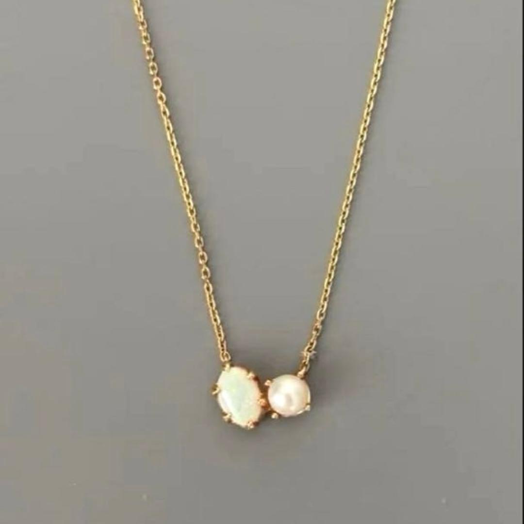 美品　ete オパール　ネックレス　k10 アガット　ノジェス　4℃ エステール