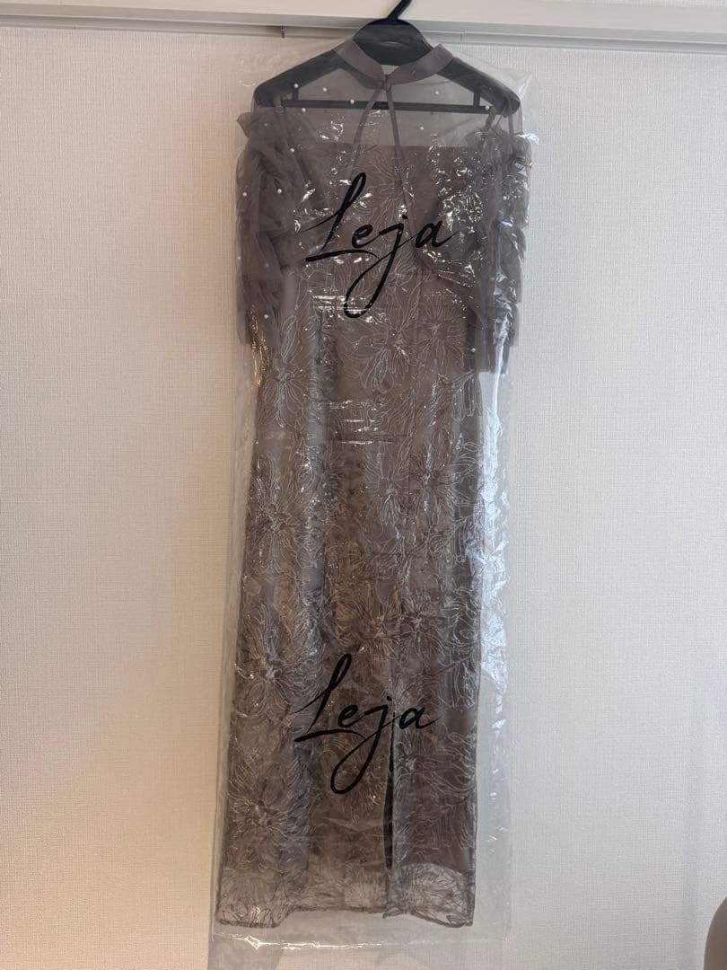 【完売品】 LejaパールフリルチュールボレロレイヤードIラインワンピースドレス