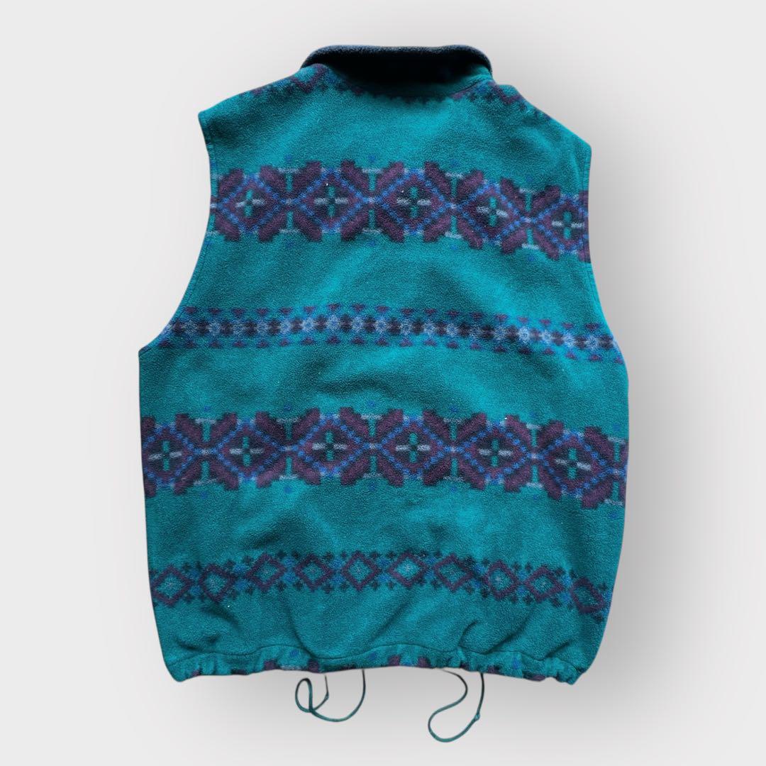 90s USA製 エディーバウアー ポーラテック フリース ベスト ドローコード