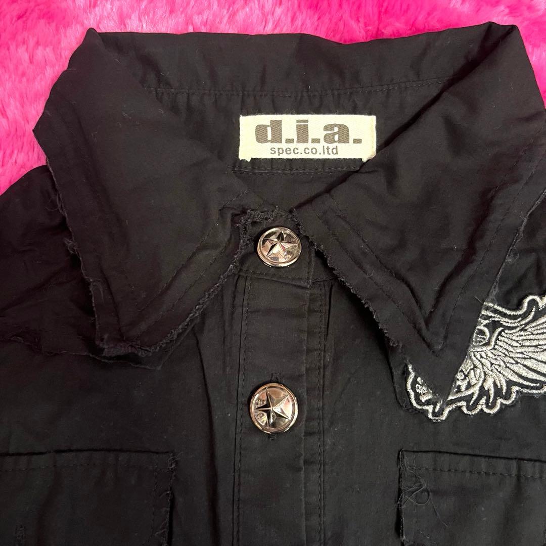 d.i.a. バック刺繍シャツ【平成ギャル】ダメージ加工 希少